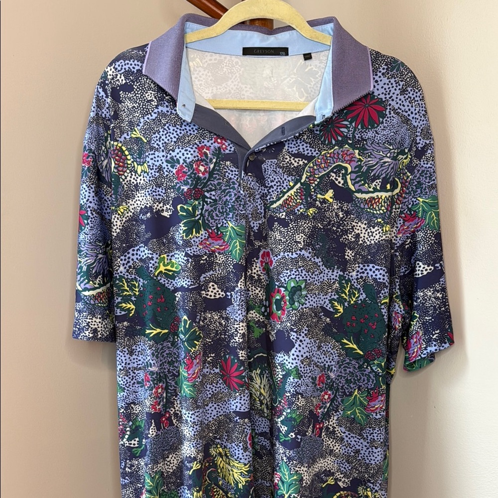 Greyson Blue and Purple Casual Button Down Shirt